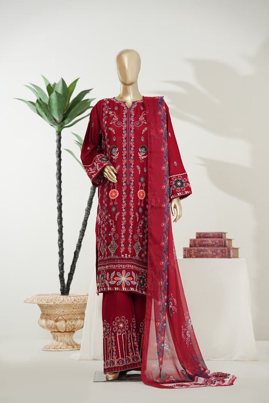 Bin Saeed Luxury Embroidered 3PC Suit
