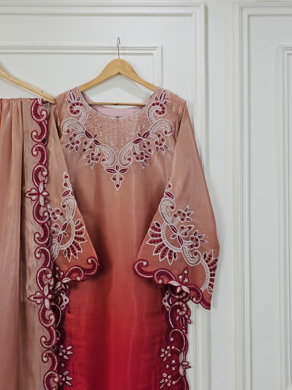 Three-piece Double Tone Sheesha Silk Luxury Pret&nbsp;