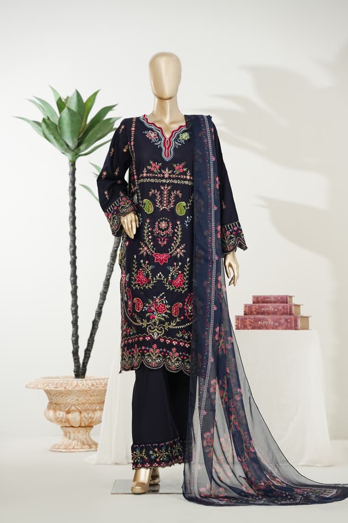 Bin Saeed Luxury Embroidered 3PC Suit