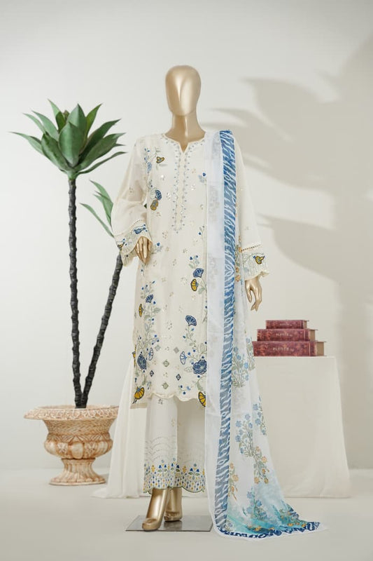 Bin Saeed Luxury Embroidered 3PC Suit